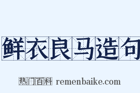 鲜衣良马造句是什么意思的图片